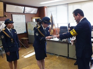 一日警察署長の様子